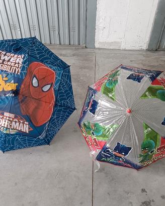 Ombrelli per bambini pj mask e spiderman 