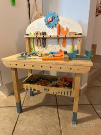 Banco attrezzi in legno per bambini 3 4 5 anni