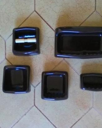 Accessori bagno porcellana bianco beige marrone 