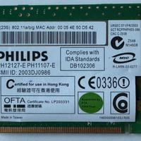 Modulo Scheda Wi-Fi PHILIPS 802.11a/b/g Mini PCI O