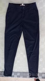 Pantalone cotone blu