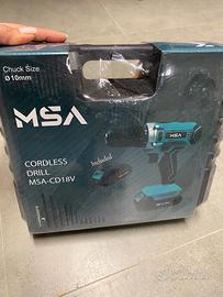 Trapano avvitatore cordless 18v con 2 batterie