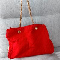 Borsa Gucci Originale rossa con catena oro