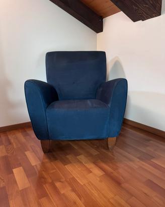 Coppia di poltrone blu
