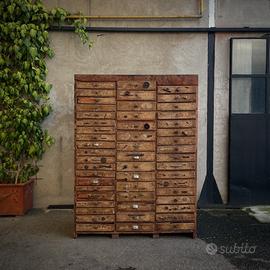 Cessettiera industriale in legno primi decenni 900