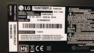 Scheda alimentazione TV LG 75UM7000PLA