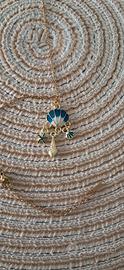 collana conchiglia bianca blu mare 
