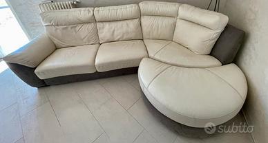 DIVANO ANGOLARE MODERNO BICOLORE USATO
