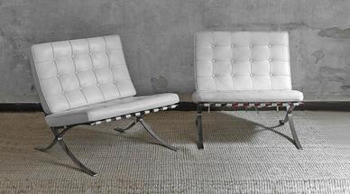 Coppia di BARCELONA  ALIVAR 334  pelle bianca