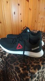 scarpe Reebok originali nere con logo rosso 