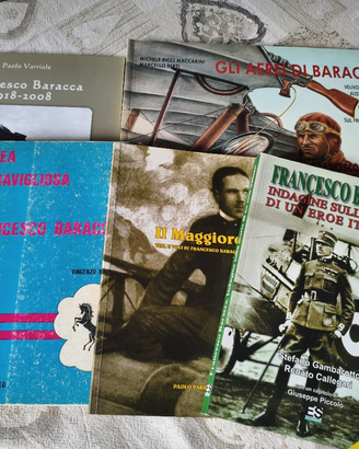 Lotto 5 libri Francesco Baracca aviazione WWI