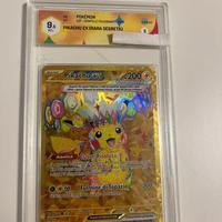 Carta Pokemon Pikachu ex 247 ita graad 9,5