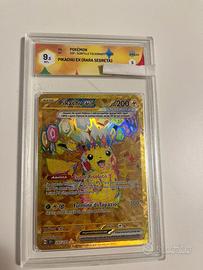 Carta Pokemon Pikachu ex 247 ita graad 9,5
