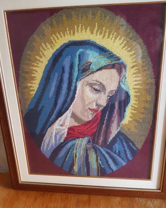 quadro ricamato a mezzo punto 