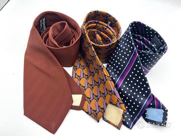 Trittico cravatta da uomo in seta Y. S. Laurent