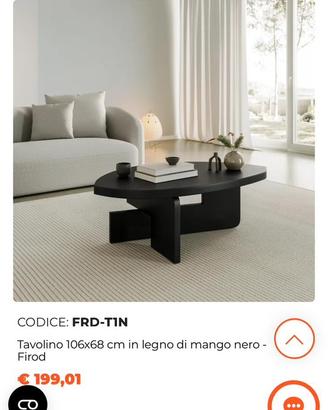 Tavolino soggiorno  legno nero