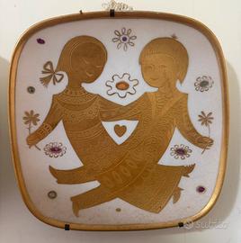 Coppia Piatti in Oro Zecchino