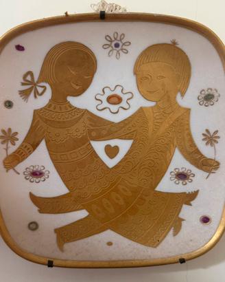 Coppia Piatti in Oro Zecchino