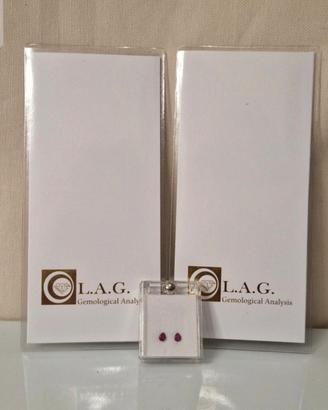 Rubini con certificato Gemmologico 