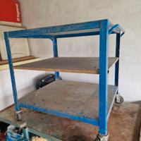 carrello da lavoro in metallo