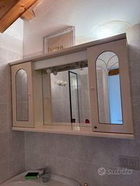 Mobiletti bagno con specchio e contenitore (2 disp