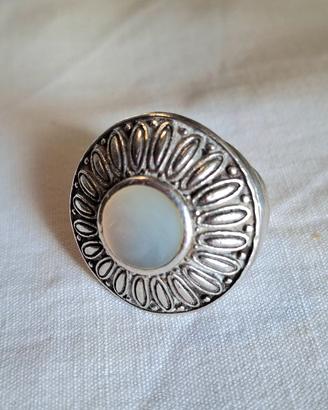 Argento 925 . Anello,  pietra di luna vintage