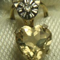Pendente in oro 10kt con citrino