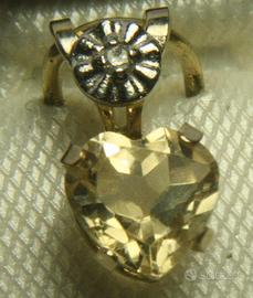 Pendente in oro 10kt con citrino