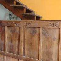 Contorno letto da 1 piazza e mezza in noce