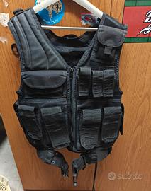 Gilet Tattico Modulare stile swat, nero