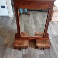 SPECCHIO D'APPOGGIO IN LEGNO ANNI 40