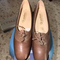 francesine in pelle color marrone