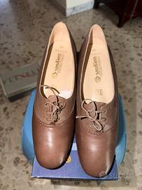 francesine in pelle color marrone