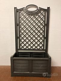 Fioriera in Plastica con Spalliera