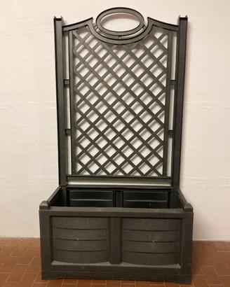 Fioriera in Plastica con Spalliera