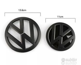Golf 6 e 7 loghi anteriori e posteriori nero opaco