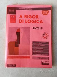Libro scuola media. A rigor di logica. Sintassi.