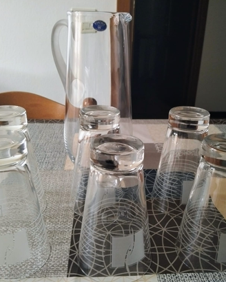 Servizio acqua/bibite vintage NUOVO - Cristallo Bo