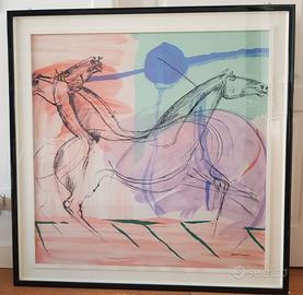 Quadro Litografa "Cavalli" - Cassinari Vettor