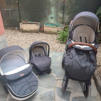 Trio passeggino, ovetto, navicella
