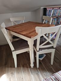 Tavolo cucina in legno massello di tiglio