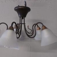 Lampadario ferro battuto 5 bracci