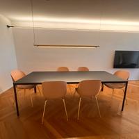 Tavolo Flat di Rimadesio  sedie Gubi