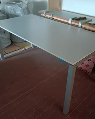 scrivania design moderna da ufficio 160x80 grigia