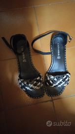 Sandali Cafènoir nero argentate