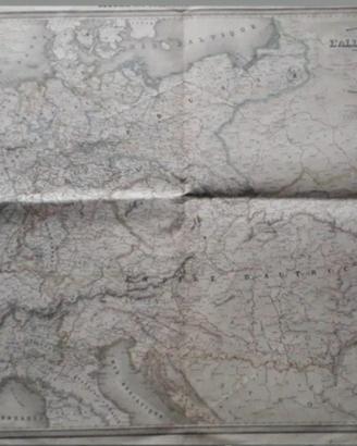 Carta geografica dell'Ottocento 