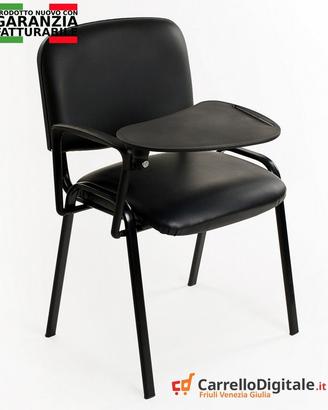 Sedie riunione ecopelle nera + Ribaltina scrittoio