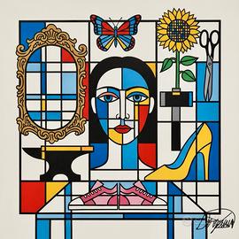 Quadro Moderno Astratto - 60x60