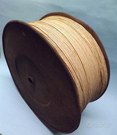 Vecchia bobina cordoncino corda paglia impagliatur