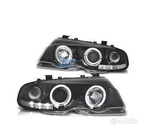 FARI BMW E46 2 PORTE 99-03 ANGEL EYES LED SFONDO N